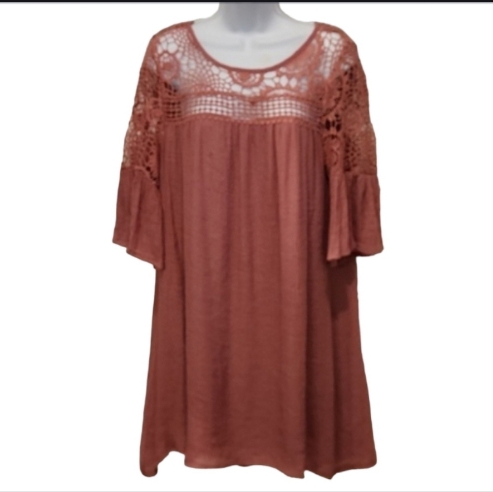 Simply Irresistible Crepe Crochet Accent Dress